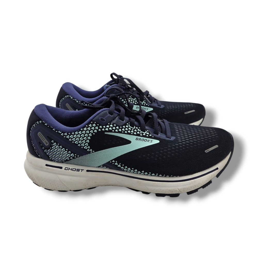 Brooks‎ Ghost 14 Sneakers Womens 9.5 Peacoat Yucca Navy Road Running 1203561B446
